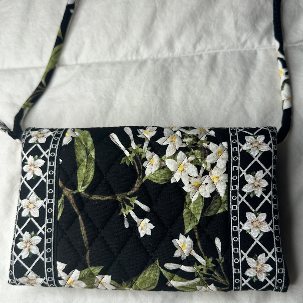 Vera Bradley Crossbody Jasmine Black White 🖤🌿🤍